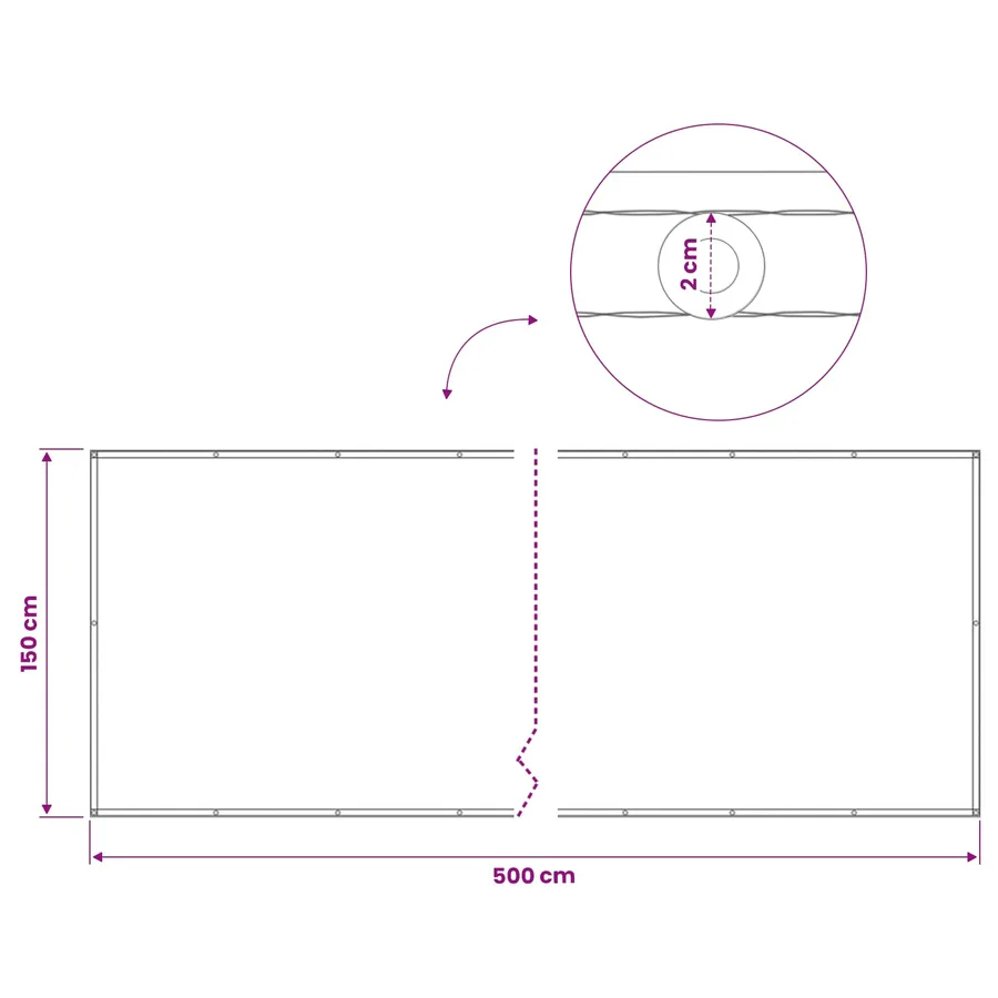 Écran de confidentialité pour balcon 150 x 500 cm - 8