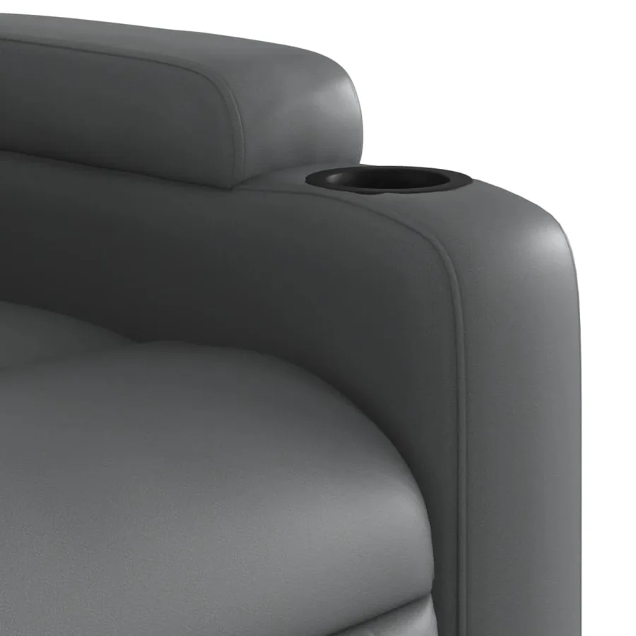 Fauteuil inclinable électrique Gris Similicuir - 11
