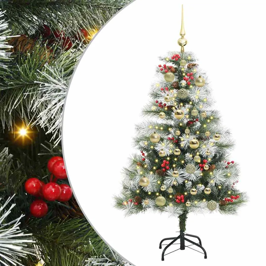 Sapin de Noël artificiel Vert et blanc 120 cm - 2