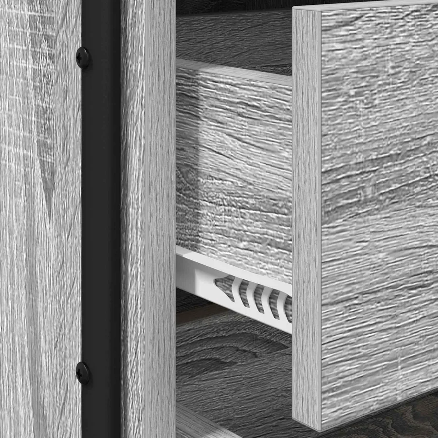 Table de chevet Sonoma gris Bois d'ingénierie - 7