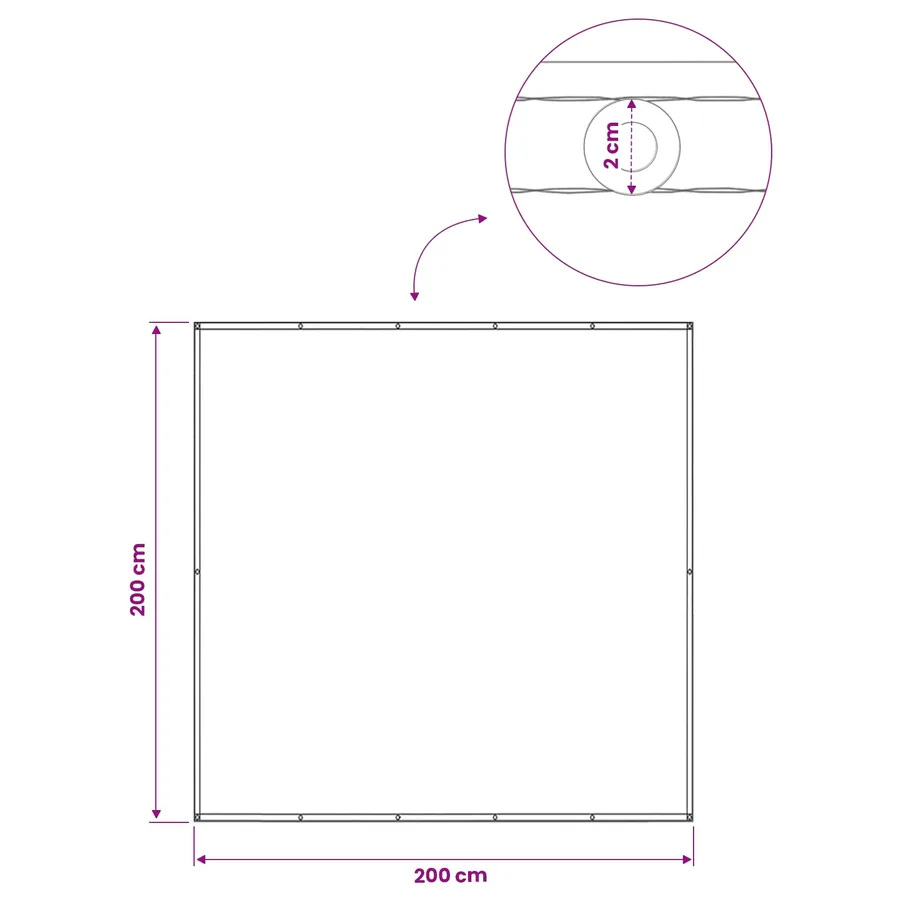Écran de confidentialité pour balcon 200 x 200 cm - 7