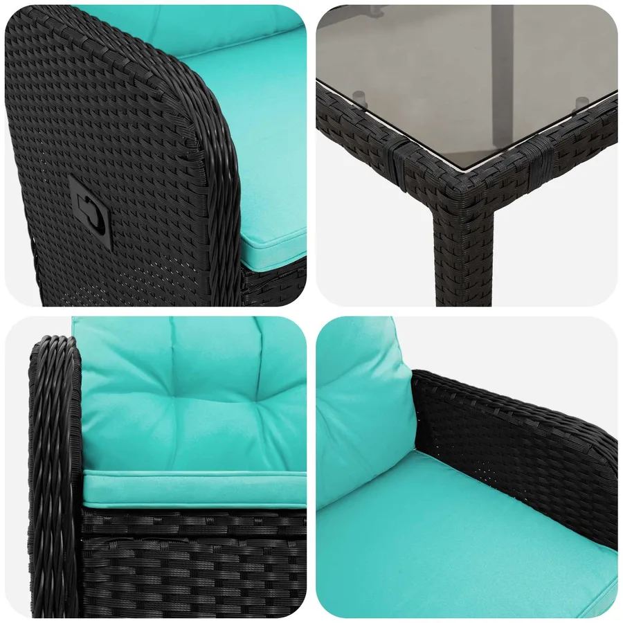Ensemble de repas extérieur 3 pcs polyrotin - 7
