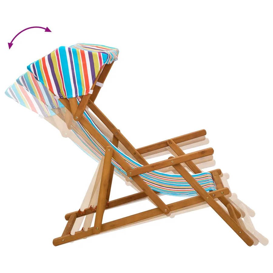 Chaise Longue 4 pcs 3 Position Bois d'eucalyptus massif - 6