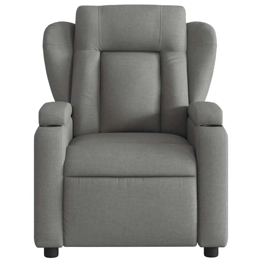 Fauteuil inclinable de massage électrique gris foncé tissu - 9