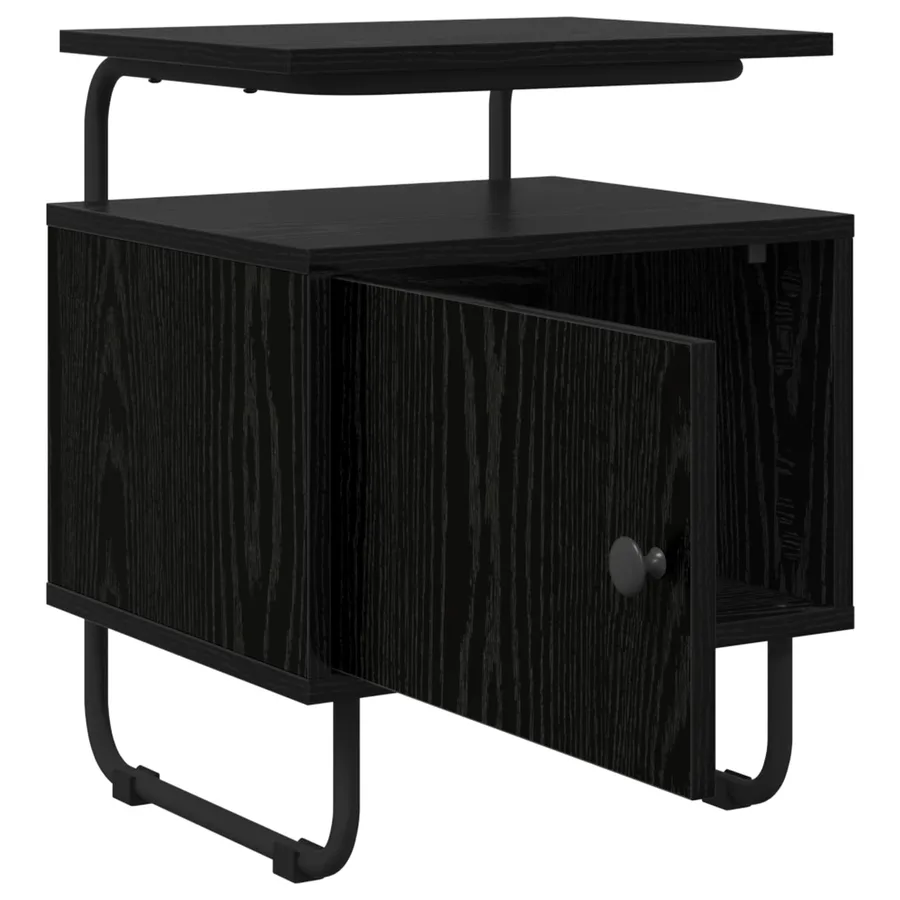 Table de chevet 2 pc Chêne noir Bois d'ingénierie - 4