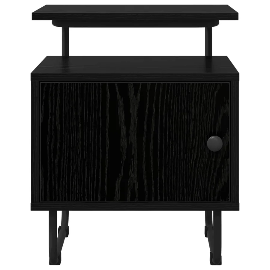 Table de chevet 2 pc Chêne noir Bois d'ingénierie - 5