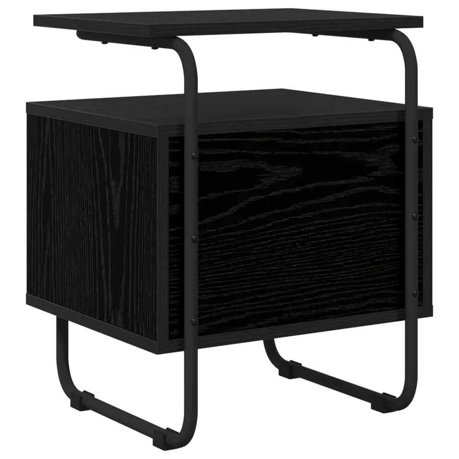 Table de chevet 2 pc Chêne noir Bois d'ingénierie - 7