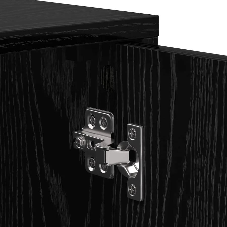 Table de chevet 2 pc Chêne noir Bois d'ingénierie - 8
