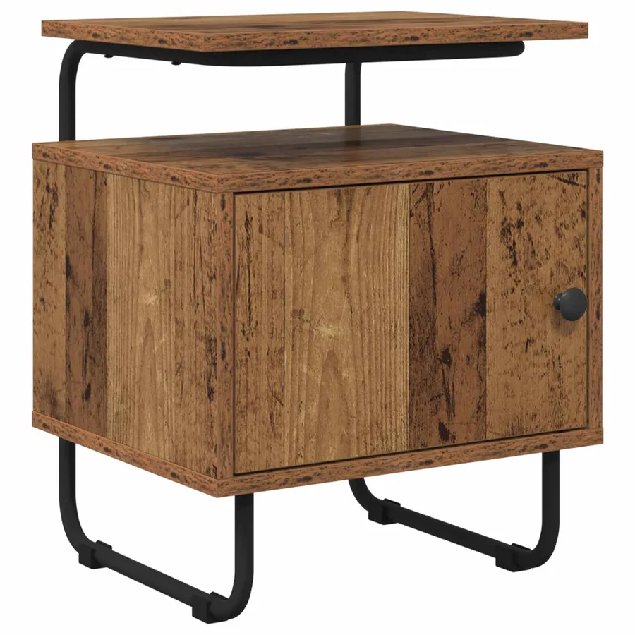 Table de chevet Bois ancien Bois d'ingénierie - 2