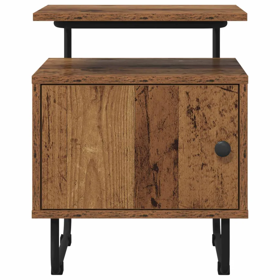 Table de chevet Bois ancien Bois d'ingénierie - 5