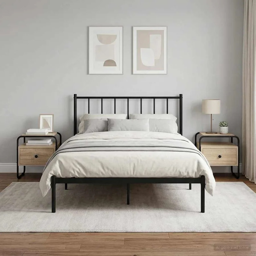 Table de chevet 2 pc Chêne Sonoma Bois d'ingénierie