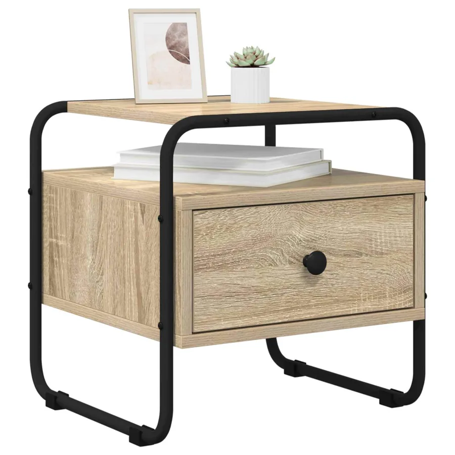 Table de chevet 2 pc Chêne Sonoma Bois d'ingénierie - 3