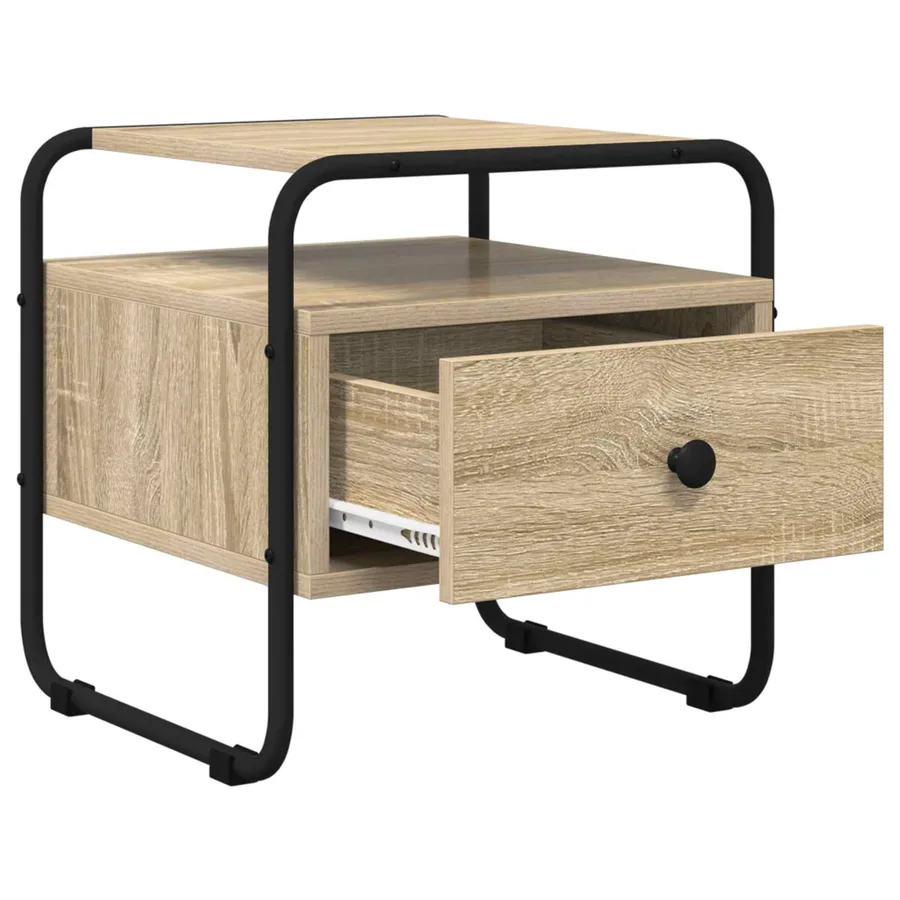 Table de chevet 2 pc Chêne Sonoma Bois d'ingénierie - 5