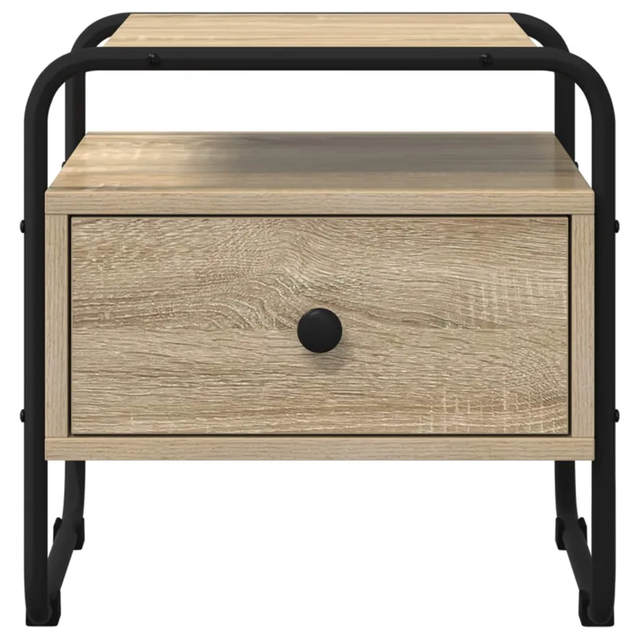 Table de chevet 2 pc Chêne Sonoma Bois d'ingénierie - 6