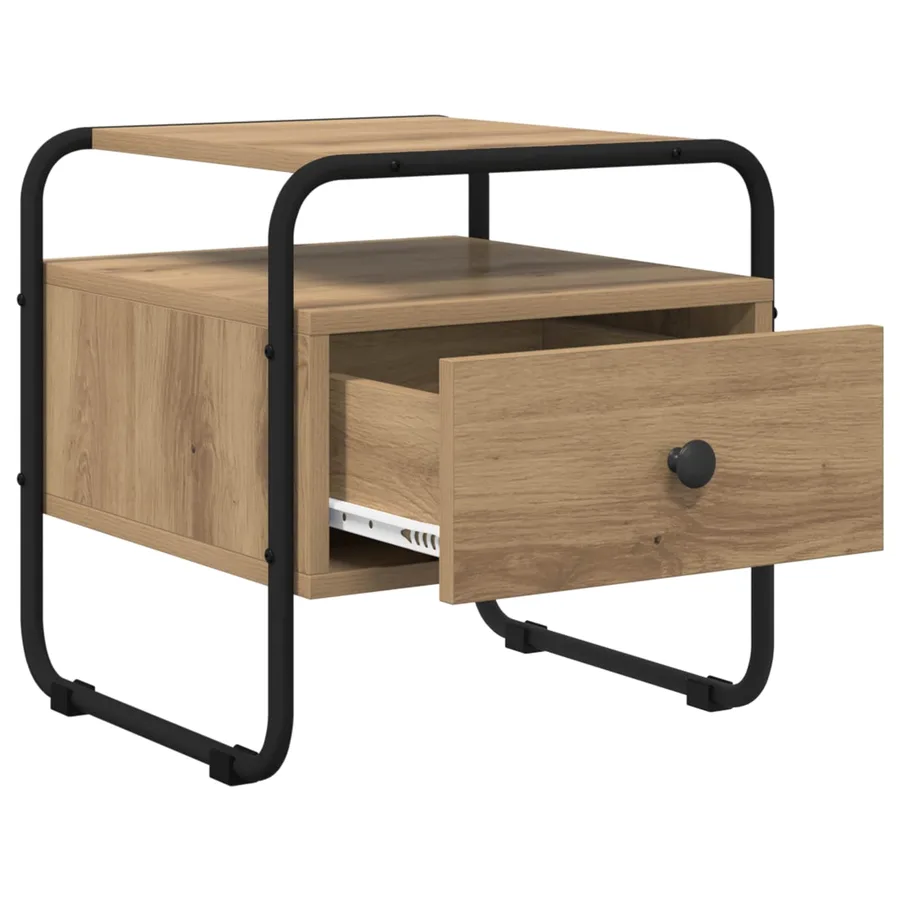 Table de chevet Chêne artisanal Bois d'ingénierie - 3
