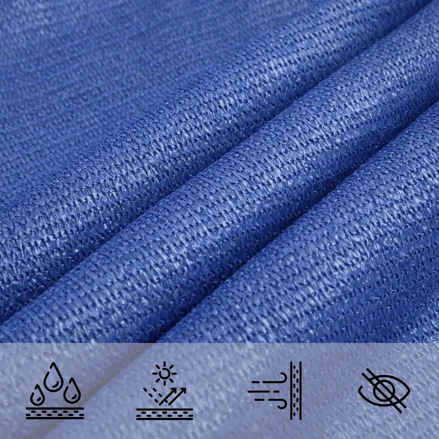 Voile d'ombre Bleu 7 x 5 x 5 m HDPE - 4