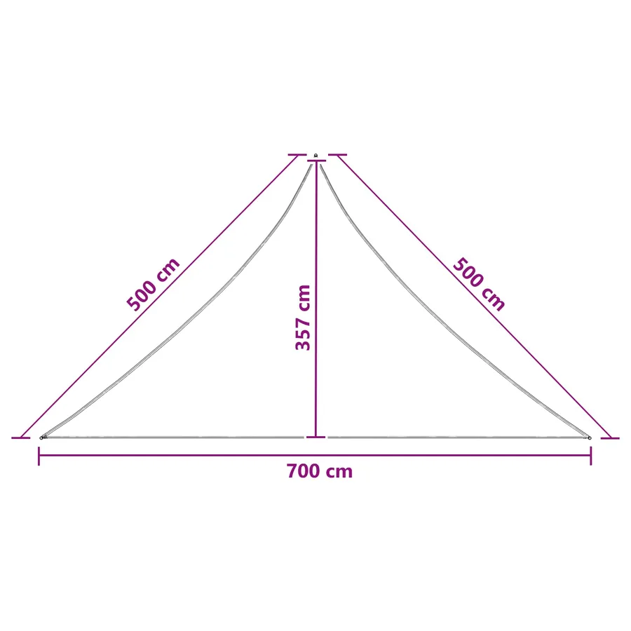 Voile d'ombre Bleu 7 x 5 x 5 m HDPE - 8