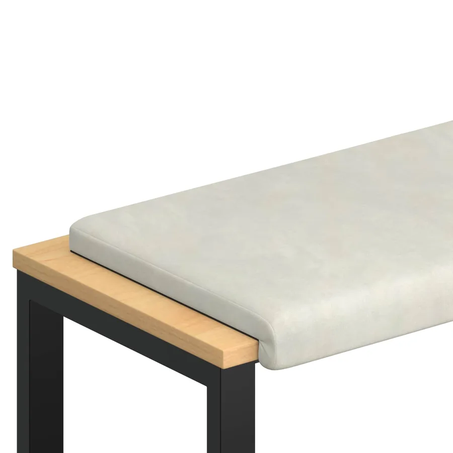 Coussin de banc Velours (V) Crème Profondeur 35 cm - 2