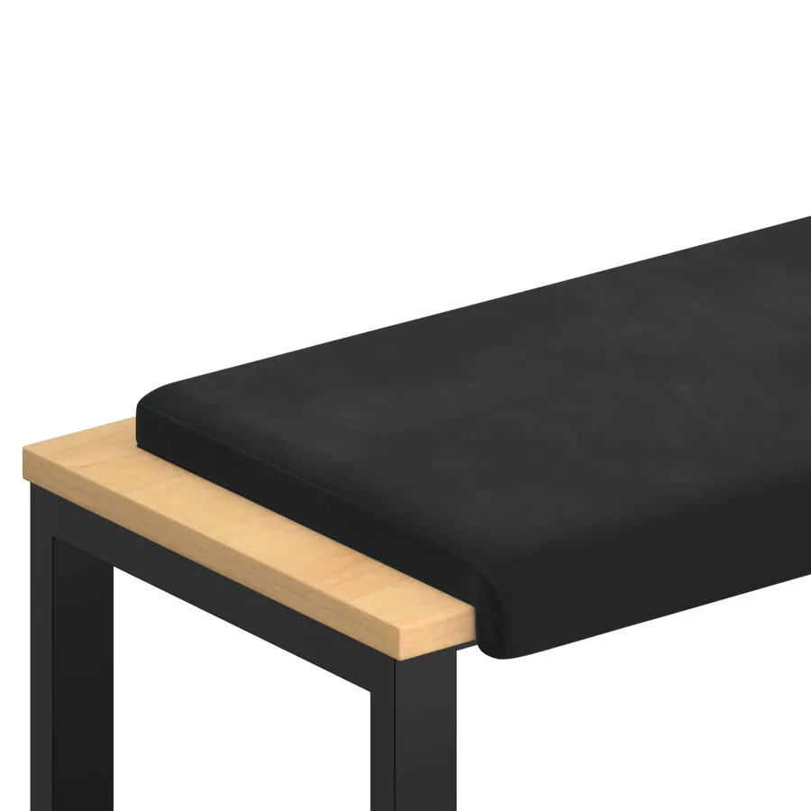 Coussin de banc Velours (V) Noir Profondeur 35 cm - 2