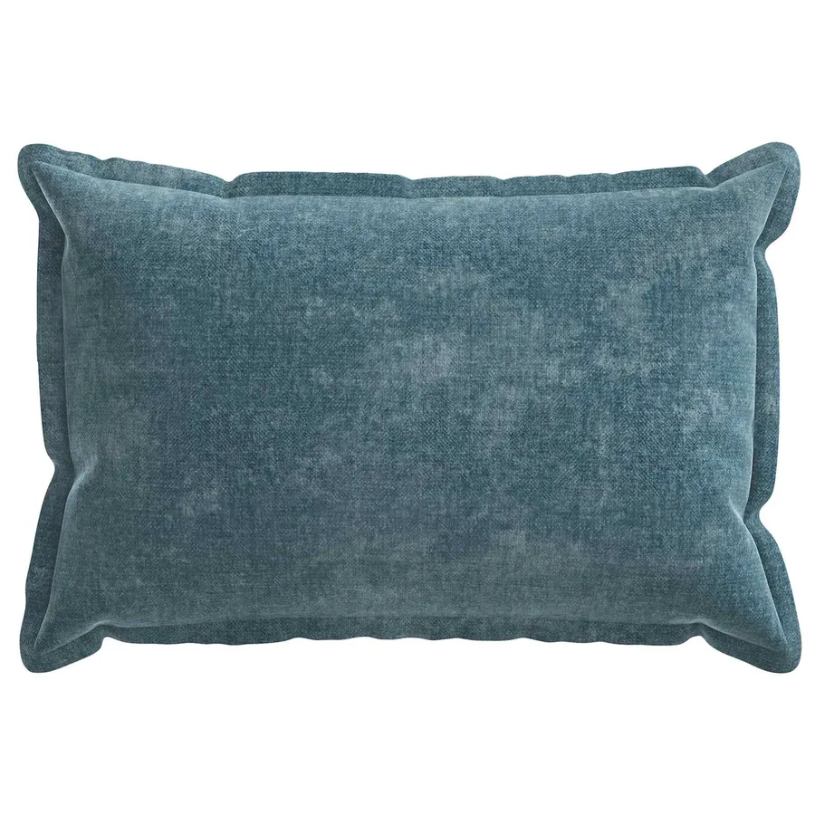 Housse de coussin 2 pcs HOUTEN Bleu 50 x 75 cm Tissu Chenille - 2