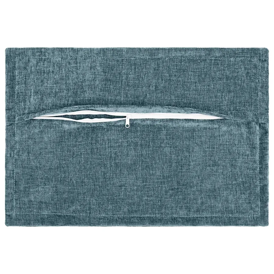 Housse de coussin 2 pcs HOUTEN Bleu 50 x 75 cm Tissu Chenille - 3