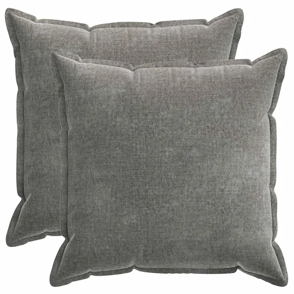 Housse de coussin 2 pcs HOUTEN Gris foncé 70 x 70 cm