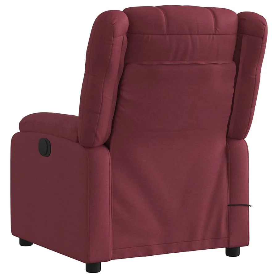 Fauteuil de massage inclinable électrique Rouge bordeaux Tissu - 5