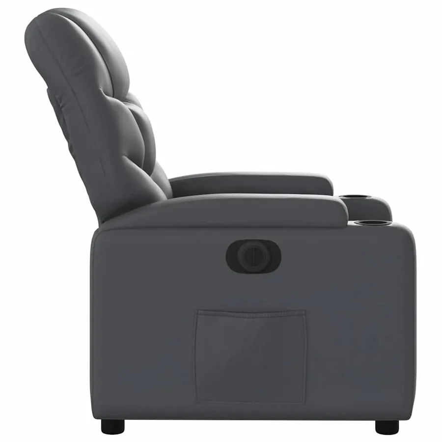 Fauteuil inclinable électrique Gris Similicuir - 10