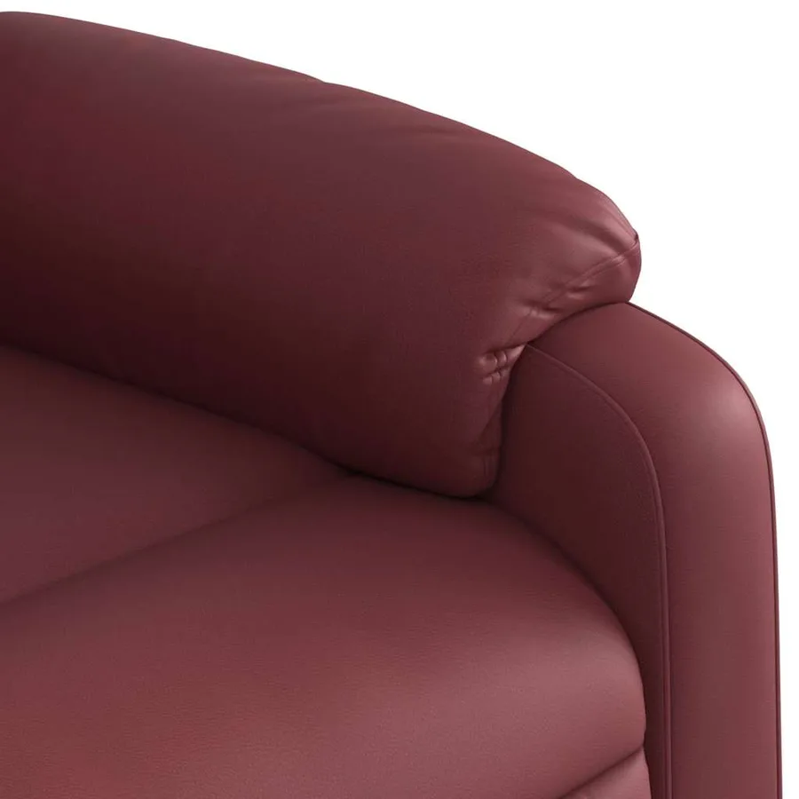 Fauteuil de massage inclinable électrique rouge bordeaux - 11