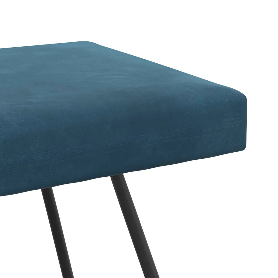 banc Bleu 80 x 40 x 45 cm Velours - 6
