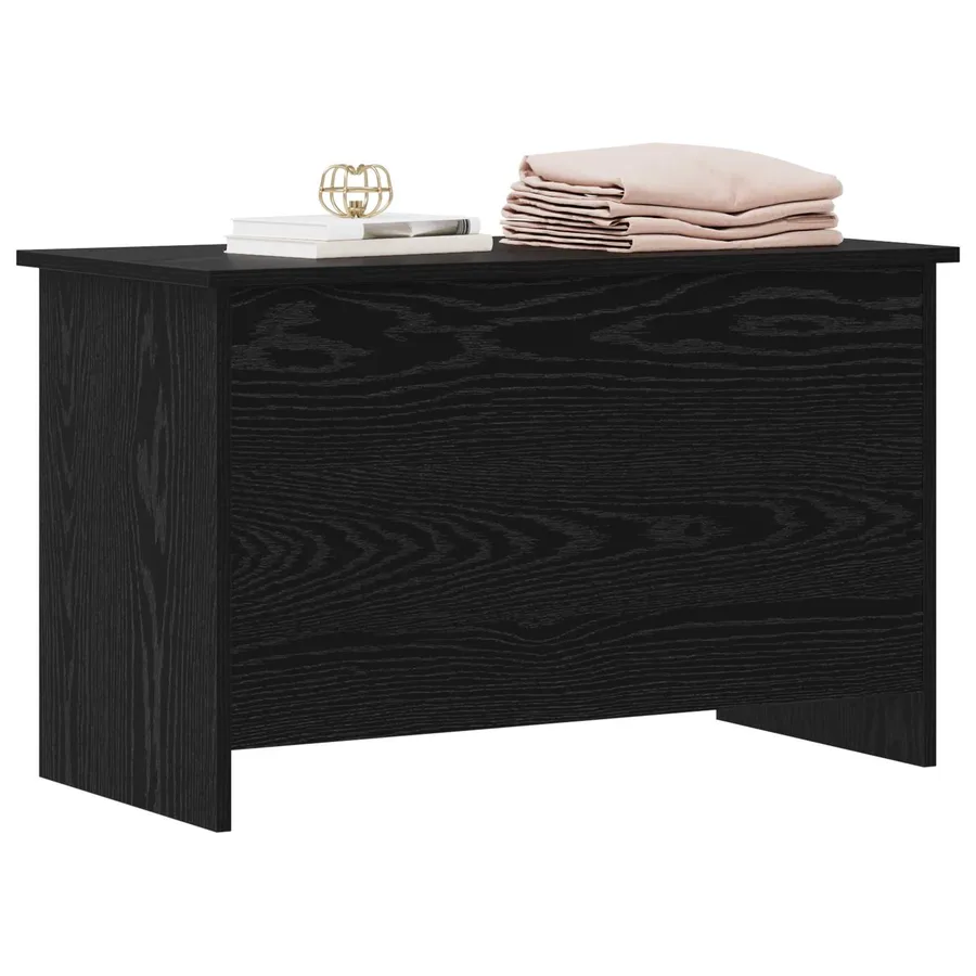 Coffre de rangement avec stockage Chêne noir 80 x 40 x 50 cm - 3