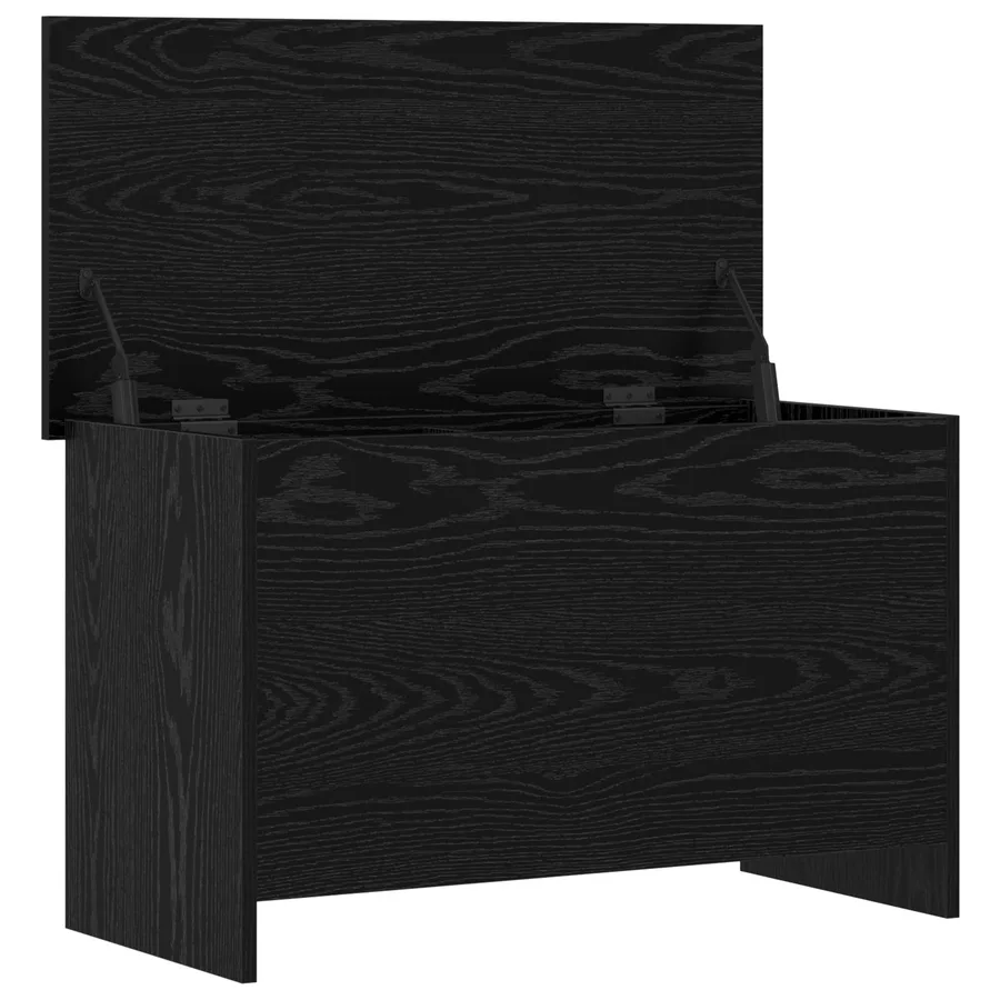 Coffre de rangement avec stockage Chêne noir 80 x 40 x 50 cm - 5