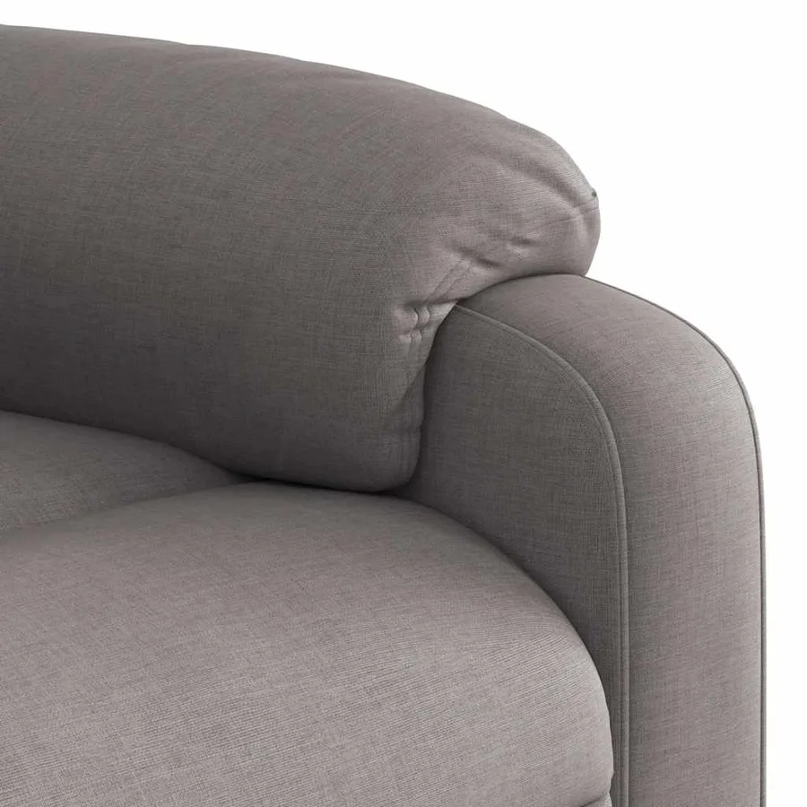 Fauteuil de massage inclinable électrique Taupe Tissu - 11