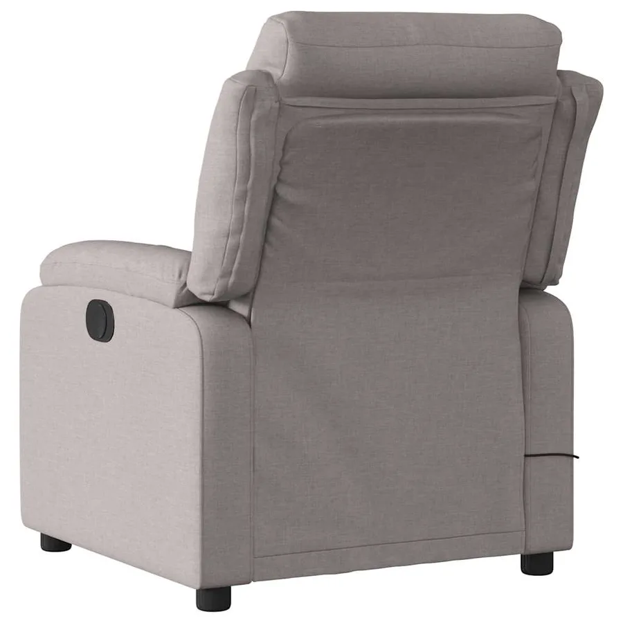 Fauteuil de massage inclinable électrique Taupe Tissu - 5
