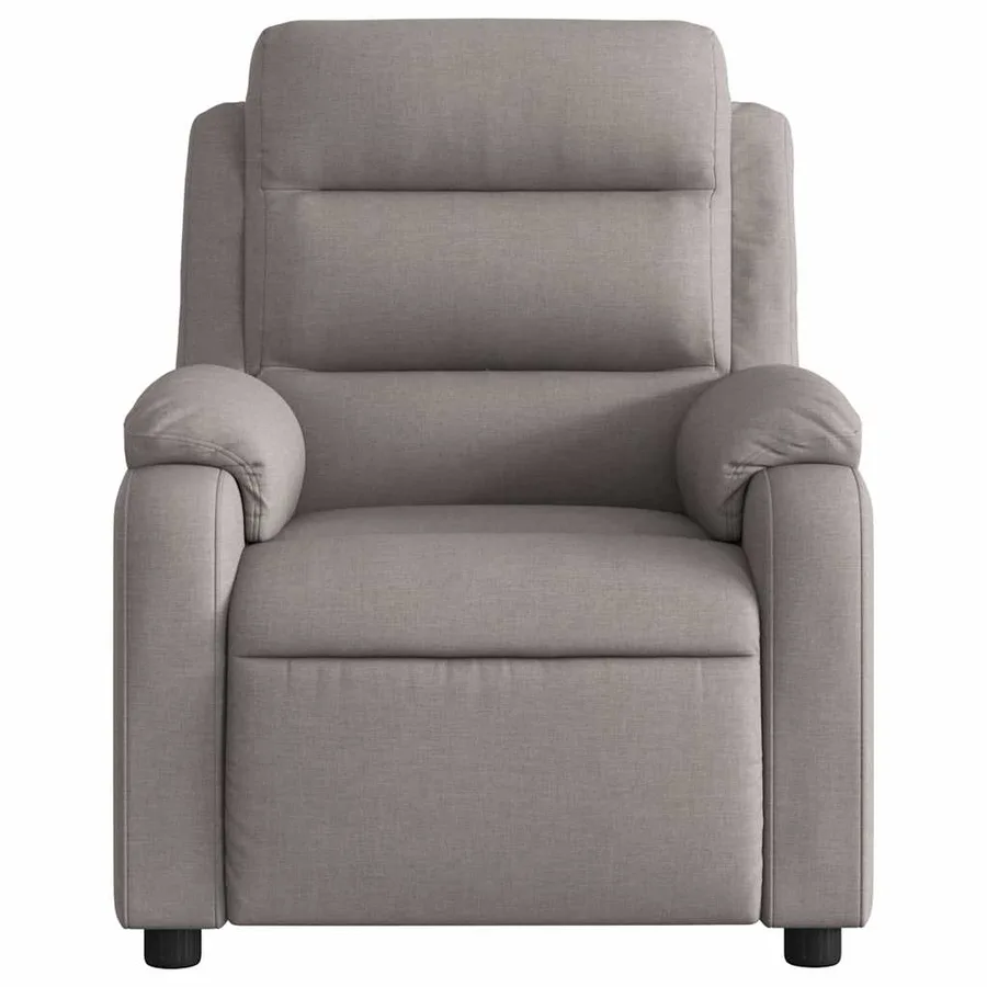 Fauteuil de massage inclinable électrique Taupe Tissu - 9