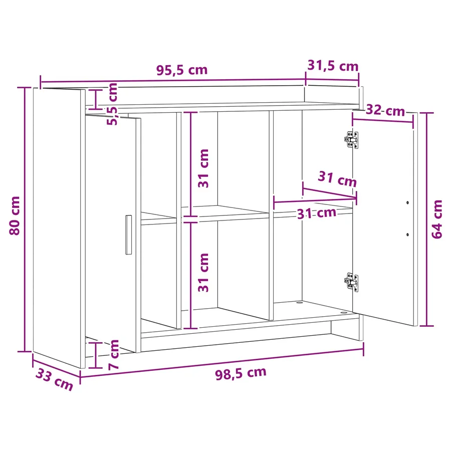 Buffet 98,5 x 33 x 80 cm PB - 8