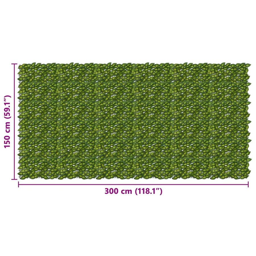 Écran de balcon avec feuilles Vert et jaune 300 x 150 cm - 5