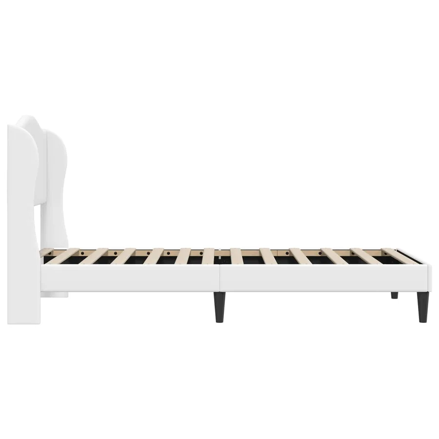 Cadre de lit avec tête de lit Blanc 80 x 200 cm Simili cuir - 5