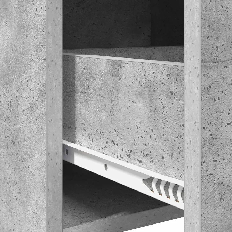 Buffet Gris béton 75 x 36 x 80 cm Bois d'ingénierie - 8