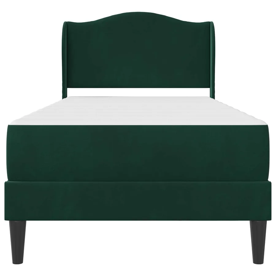 Cadre de lit avec tête de lit Vert foncé 80 x 200 cm Velours - 6