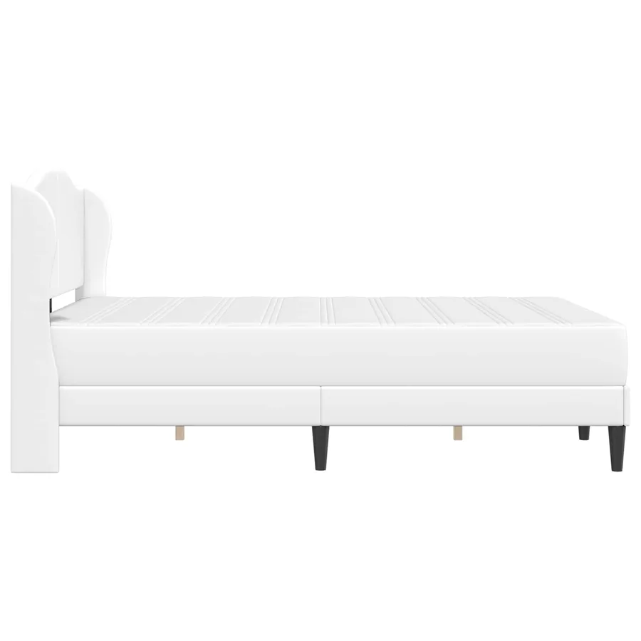 Cadre de lit avec tête de lit Blanc 140 x 200 cm Simili cuir - 7