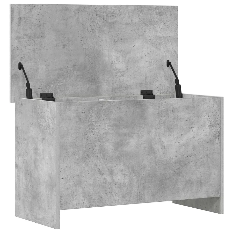 Coffre de rangement avec stockage Gris béton 80 x 40 x 50 cm - 5