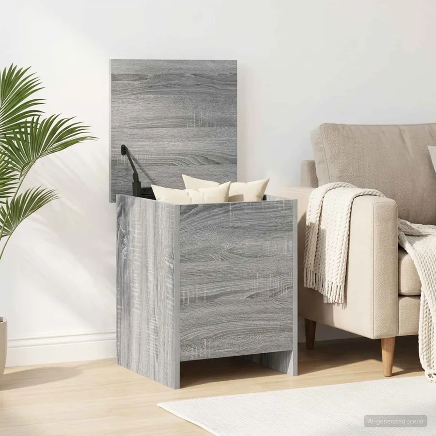 Coffre de rangement avec stockage Sonoma gris 40 x 40 x 50 cm