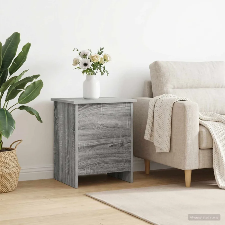 Coffre de rangement avec stockage Sonoma gris 40 x 40 x 50 cm - 4