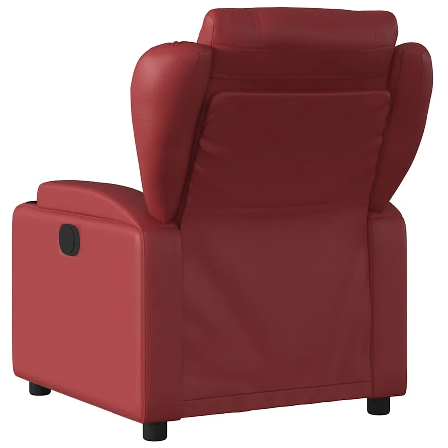 Fauteuil de massage inclinable électrique rouge bordeaux - 5