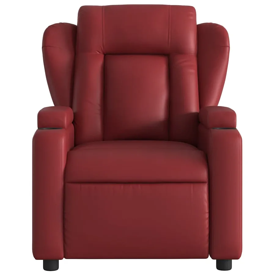 Fauteuil de massage inclinable électrique rouge bordeaux - 9