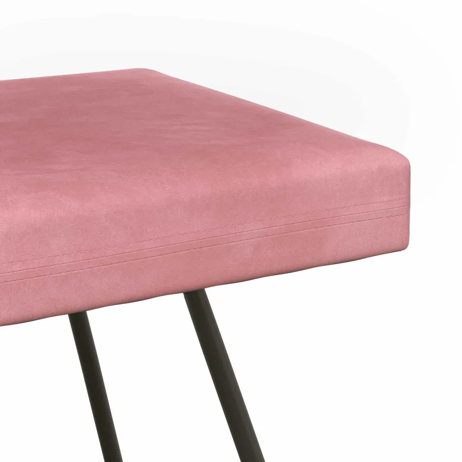 banc Rose 80 x 40 x 45 cm Velours - 6