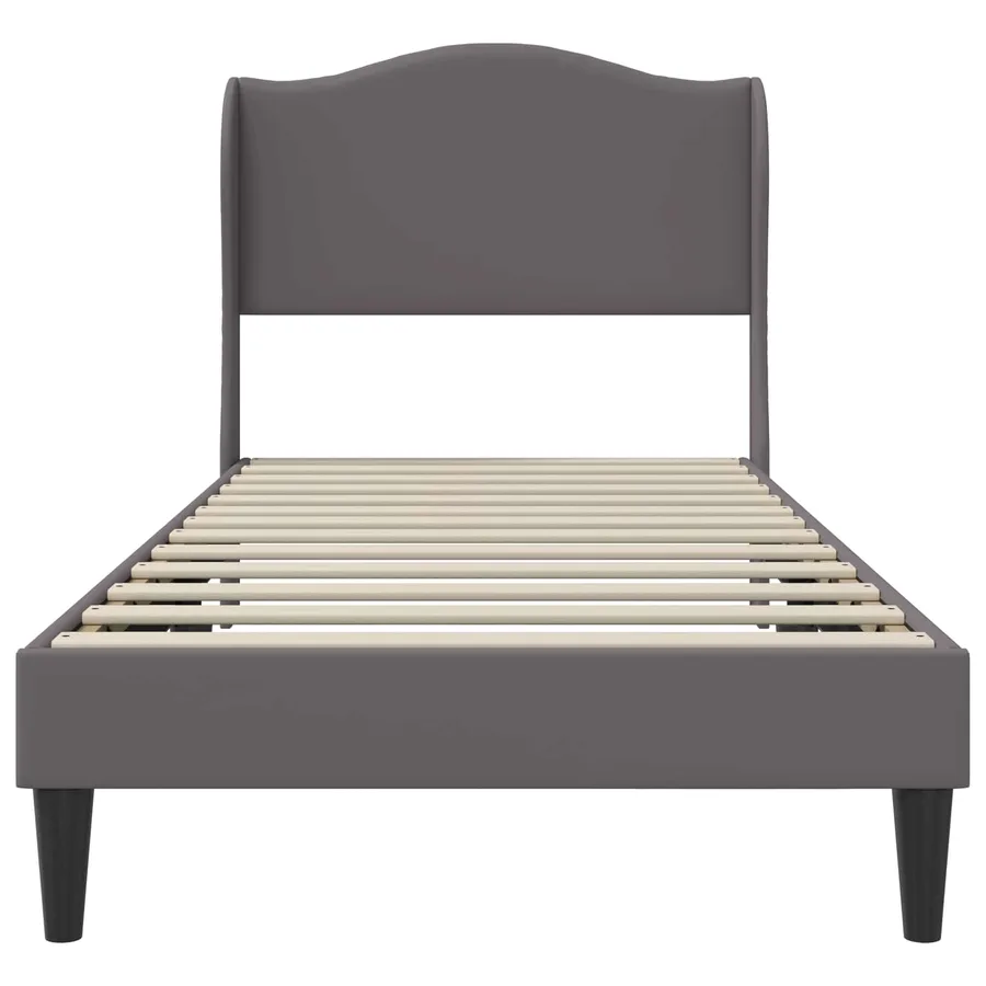 Cadre de lit avec tête de lit Gris 80 x 200 cm Simili cuir - 4