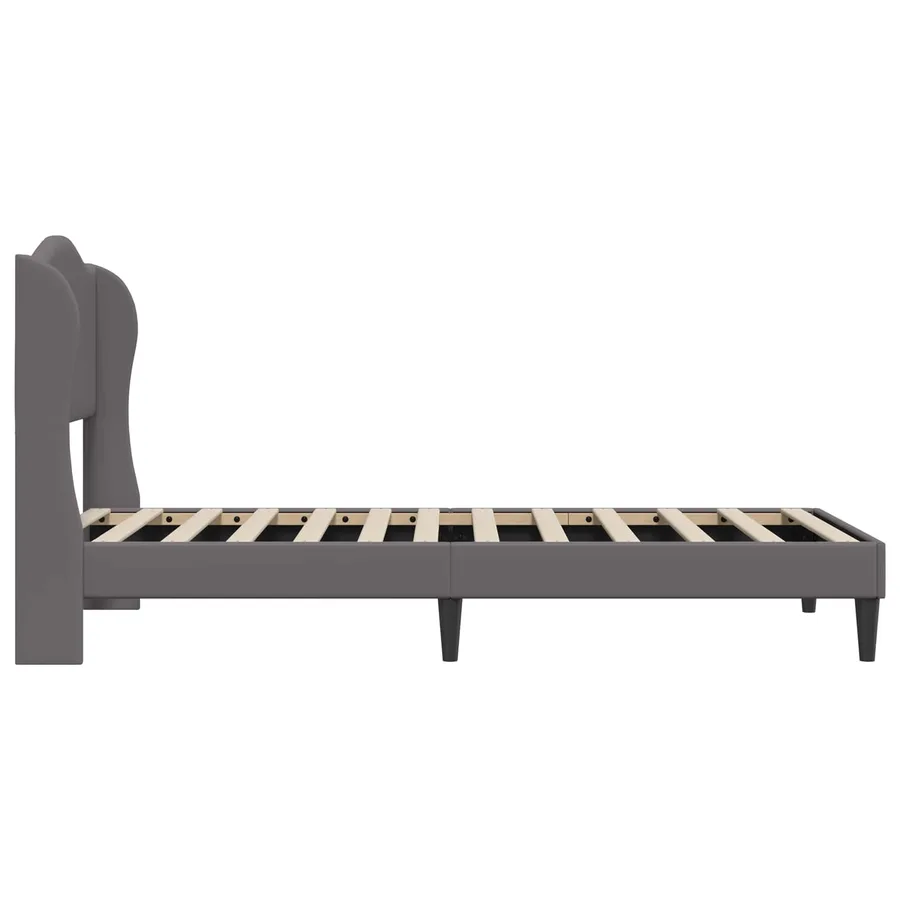 Cadre de lit avec tête de lit Gris 80 x 200 cm Simili cuir - 5
