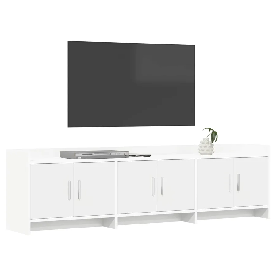 Meuble TV 168 x 33 x 47 cm Blanc Bois d'ingénierie - 3